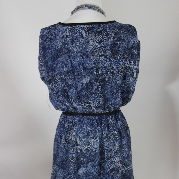 FYLO NWT Navy, Royal Blue Abstract Print Dress - Picture 6 of 8